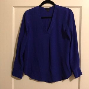 J Crew V neck silk blouse